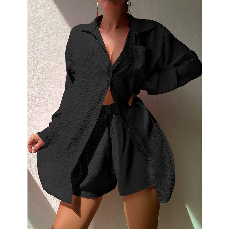 Shirt Suit Beach Jacket Vacation Sun Protection Clothing Loose Sun Proof Clothes Swimsuit Beach Cover Up Bella Mia